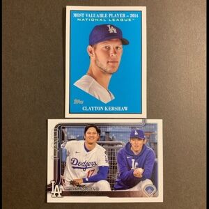 ShoheiOhtani, Clayton Kershaw, Roki Sasaki Los Angeles Dodgers baseball cards